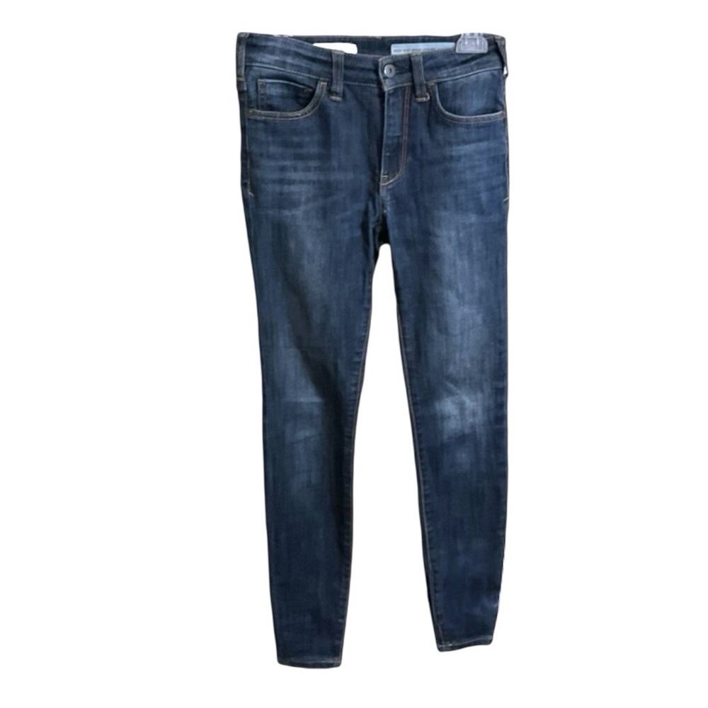 Pilcro Anthropologie High Rise Skinny Jeans 25 Clean Girl‎ Y2K Dark Wash Stretch